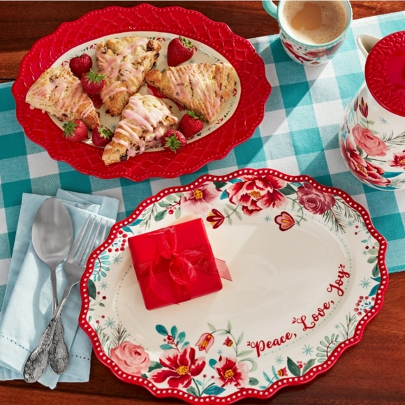 The Pioneer Woman Other - 🎄 New 2023 Pioneer Woman Merry Meadow Stoneware Platters